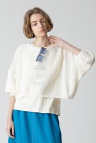 【アルアバイル/allureville】のドロップ天竺クロップドプルオーバー 人気、トレンドファッション・服の通販 founy(ファニー) ファッション Fashion レディースファッション Fashion for Women トップス・カットソー Cut & Sew Tops ニット Knit Tops & Sweaters カジュアルプルオーバー・ニットトップス Pullovers & Knit Tops / Casual Pullovers おすすめ Recommended / Our Picks サロペット Overalls, Salopette ドレープ Drape, Draping Fabric ドロップ Drop Shoulder, Dropped Style フォルム Silhouette, Form メッシュ Mesh, Net Fabric 再入荷 Restock / Back in Stock 夏 Summer 長袖 Long Sleeve, Full Sleeve thumbnail オフホワイト|ID: prp329100004822260 ipo3291000000035051854