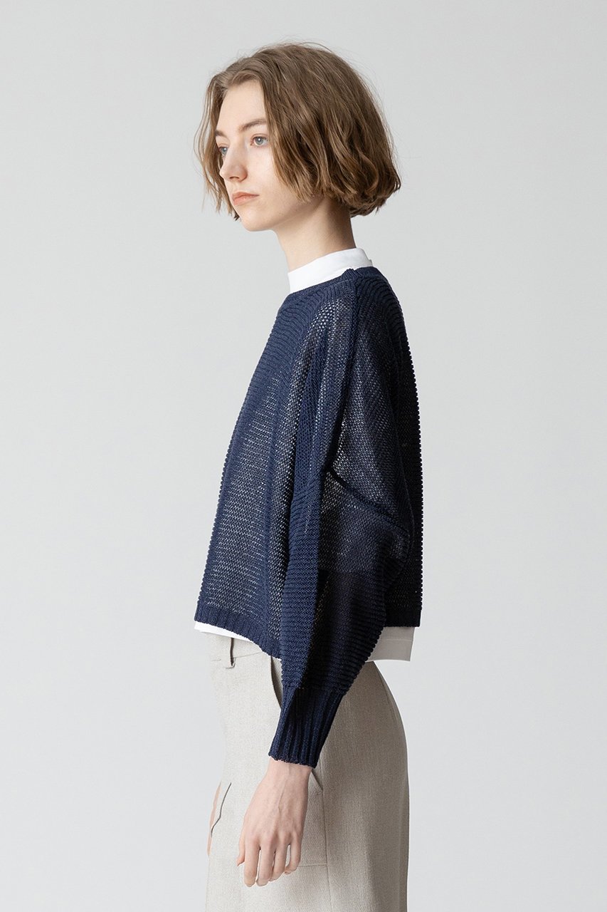 【アルアバイル/allureville】のドロップ天竺クロップドプルオーバー 人気、トレンドファッション・服の通販 founy(ファニー) ファッション Fashion レディースファッション Fashion for Women トップス・カットソー Cut & Sew Tops ニット Knit Tops & Sweaters カジュアルプルオーバー・ニットトップス Pullovers & Knit Tops / Casual Pullovers おすすめ Recommended / Our Picks サロペット Overalls, Salopette ドレープ Drape, Draping Fabric ドロップ Drop Shoulder, Dropped Style フォルム Silhouette, Form メッシュ Mesh, Net Fabric 再入荷 Restock / Back in Stock 夏 Summer 長袖 Long Sleeve, Full Sleeve other-2|ID: prp329100004822260 ipo3291000000035051857