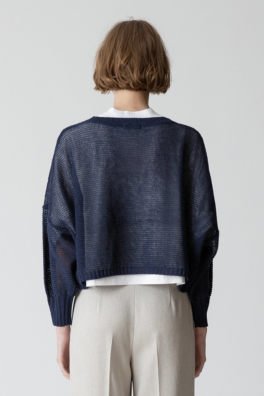 【アルアバイル/allureville】のドロップ天竺クロップドプルオーバー 人気、トレンドファッション・服の通販 founy(ファニー) ファッション Fashion レディースファッション Fashion for Women トップス・カットソー Cut & Sew Tops ニット Knit Tops & Sweaters カジュアルプルオーバー・ニットトップス Pullovers & Knit Tops / Casual Pullovers おすすめ Recommended / Our Picks サロペット Overalls, Salopette ドレープ Drape, Draping Fabric ドロップ Drop Shoulder, Dropped Style フォルム Silhouette, Form メッシュ Mesh, Net Fabric 再入荷 Restock / Back in Stock 夏 Summer 長袖 Long Sleeve, Full Sleeve other-3|ID: prp329100004822260 ipo3291000000035051858