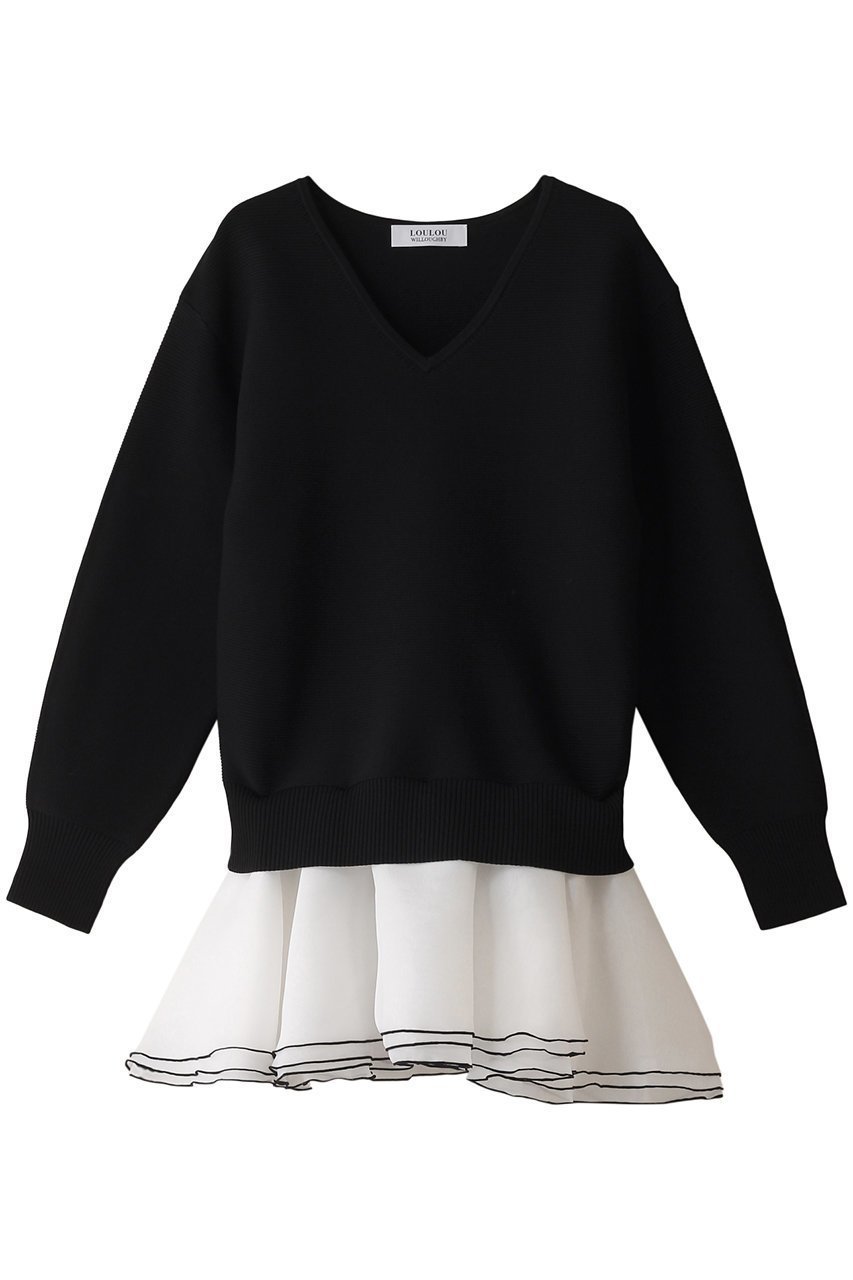 【アルアバイル/allureville】の【Loulou Willoughby】フリリードッキングチュニックワンピース インテリア・キッズ・メンズ・レディースファッション・服の通販 founy(ファニー) 　ファッション　Fashion　レディースファッション　Fashion for Women　ワンピース　Dresses　チュニック　Tunic Tops & Dresses　オーガンジー　Organza Fabric　シアー　Sheer, See-Through　シンプル　Simple, Minimal　チュニック　Tunic, Long Top　パーティ　Party, Party Style　フェミニン　Feminine, Girly　再入荷　Restock / Back in Stock　ブラック|ID: prp329100004822263 ipo3291000000035051878