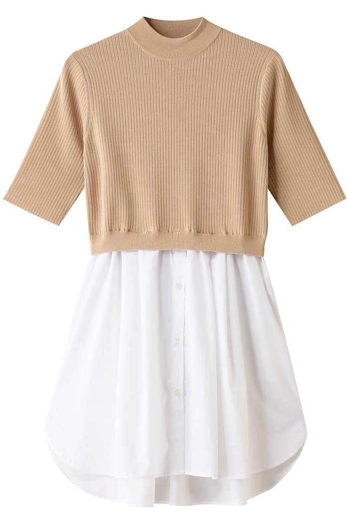 【アルアバイル/allureville】のシャツドッキングプルオーバー インテリア・キッズ・メンズ・レディースファッション・服の通販 founy(ファニー) https://founy.com/ ファッション Fashion レディースファッション Fashion for Women トップス・カットソー Cut & Sew Tops ニット Knit Tops & Sweaters シャツ・ブラウス・オフィスカジュアル Elegant Blouses & Button-Ups カジュアルプルオーバー・ニットトップス Pullovers & Knit Tops / Casual Pullovers なめらか Smooth, Silky Texture コンパクト Compact, Small Size スリム Slim, Slim Fit フェミニン Feminine, Girly エレガント 上品 Elegant 再入荷 Restock / Back in Stock |ID: prp329100004822268 ipo3291000000035052277