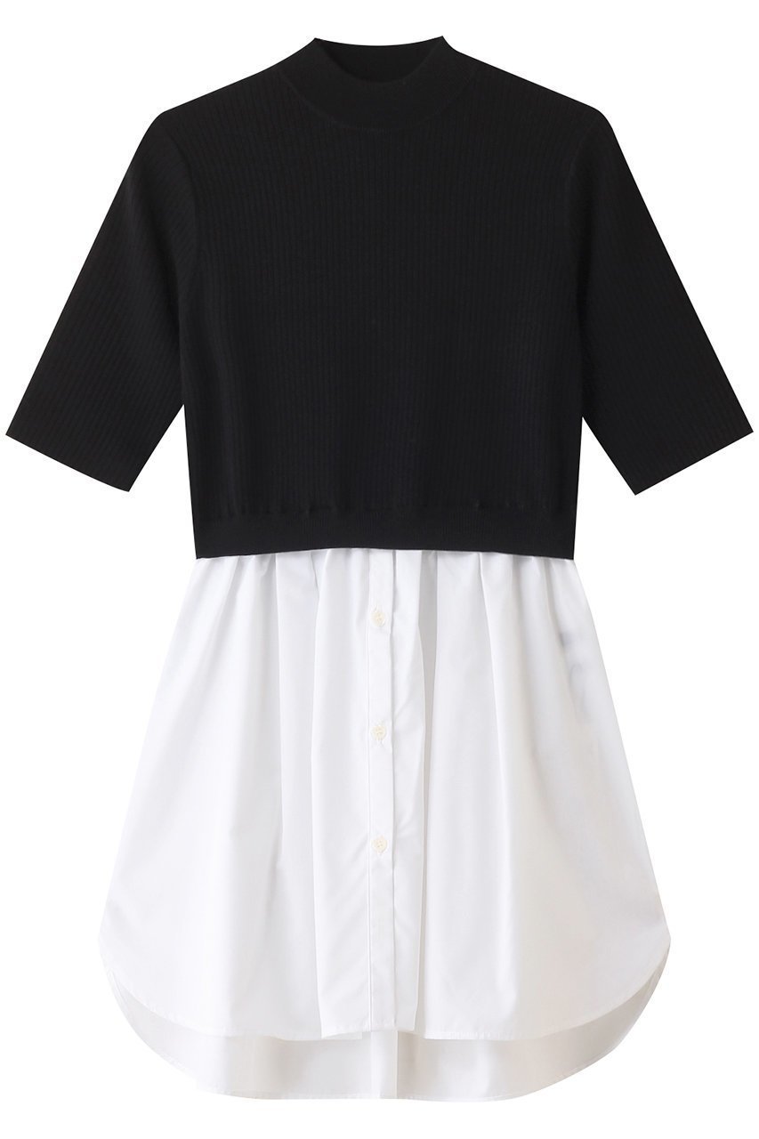 【アルアバイル/allureville】のシャツドッキングプルオーバー インテリア・キッズ・メンズ・レディースファッション・服の通販 founy(ファニー) 　ファッション　Fashion　レディースファッション　Fashion for Women　トップス・カットソー　Cut & Sew Tops　ニット　Knit Tops & Sweaters　シャツ・ブラウス・オフィスカジュアル　Elegant Blouses & Button-Ups　カジュアルプルオーバー・ニットトップス　Pullovers & Knit Tops / Casual Pullovers　なめらか　Smooth, Silky Texture　コンパクト　Compact, Small Size　スリム　Slim, Slim Fit　フェミニン　Feminine, Girly　エレガント 上品　Elegant　再入荷　Restock / Back in Stock　ブラック|ID: prp329100004822268 ipo3291000000035052279