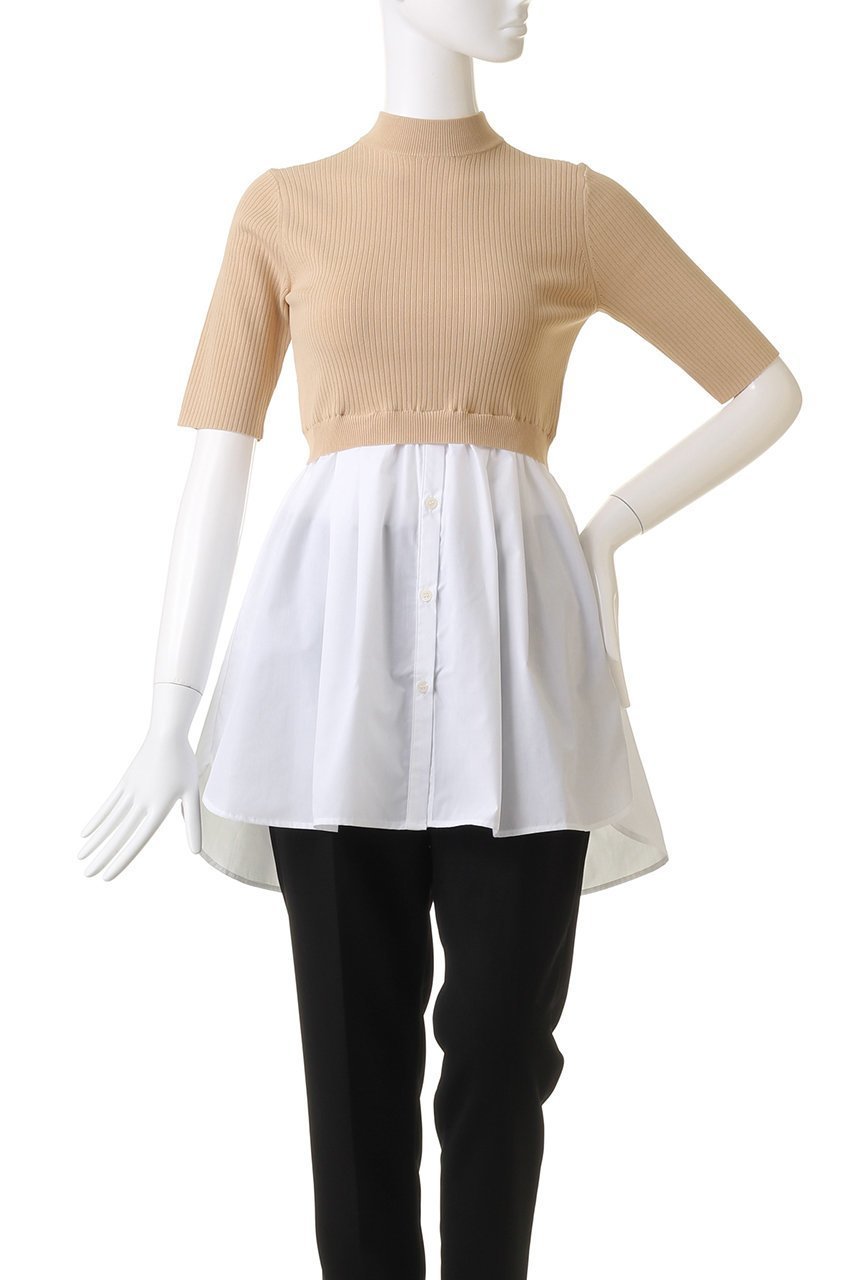 【アルアバイル/allureville】のシャツドッキングプルオーバー 人気、トレンドファッション・服の通販 founy(ファニー) 　ファッション　Fashion　レディースファッション　Fashion for Women　トップス・カットソー　Cut & Sew Tops　ニット　Knit Tops & Sweaters　シャツ・ブラウス・オフィスカジュアル　Elegant Blouses & Button-Ups　カジュアルプルオーバー・ニットトップス　Pullovers & Knit Tops / Casual Pullovers　なめらか　Smooth, Silky Texture　コンパクト　Compact, Small Size　スリム　Slim, Slim Fit　フェミニン　Feminine, Girly　エレガント 上品　Elegant　再入荷　Restock / Back in Stock　other-2|ID: prp329100004822268 ipo3291000000035052280