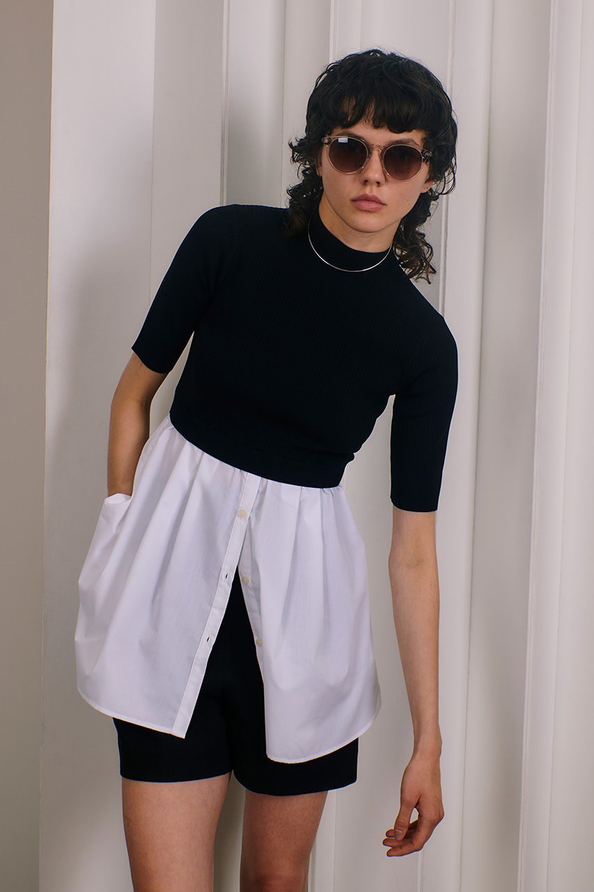 【アルアバイル/allureville】のシャツドッキングプルオーバー 人気、トレンドファッション・服の通販 founy(ファニー) 　ファッション　Fashion　レディースファッション　Fashion for Women　トップス・カットソー　Cut & Sew Tops　ニット　Knit Tops & Sweaters　シャツ・ブラウス・オフィスカジュアル　Elegant Blouses & Button-Ups　カジュアルプルオーバー・ニットトップス　Pullovers & Knit Tops / Casual Pullovers　なめらか　Smooth, Silky Texture　コンパクト　Compact, Small Size　スリム　Slim, Slim Fit　フェミニン　Feminine, Girly　エレガント 上品　Elegant　再入荷　Restock / Back in Stock　other-7|ID: prp329100004822268 ipo3291000000035052285