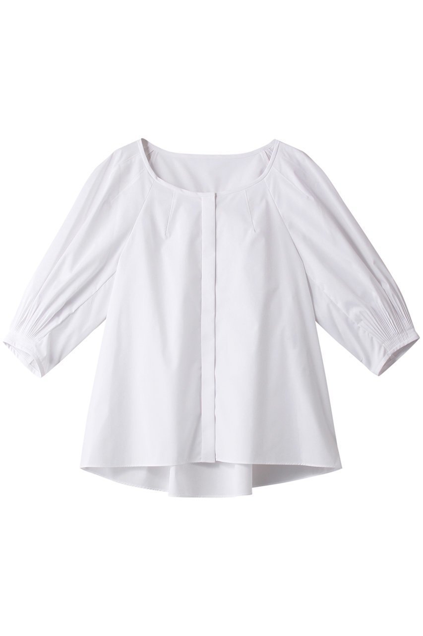 【アルアバイル/allureville】の【Loulou Willoughby】タックスリーブブラウス 人気、トレンドファッション・服の通販 founy(ファニー) 　ファッション　Fashion　レディースファッション　Fashion for Women　トップス・カットソー　Cut & Sew Tops　シャツ・ブラウス・オフィスカジュアル　Elegant Blouses & Button-Ups　ショート　Short, Short Length　スリーブ　Sleeve, Long Sleeve / Short Sleeve　ファブリック　Fabric, Textile　プリーツ　Pleats, Pleated　エレガント 上品　Elegant　再入荷　Restock / Back in Stock　 other-1|ID: prp329100004822269 ipo3291000000035052286