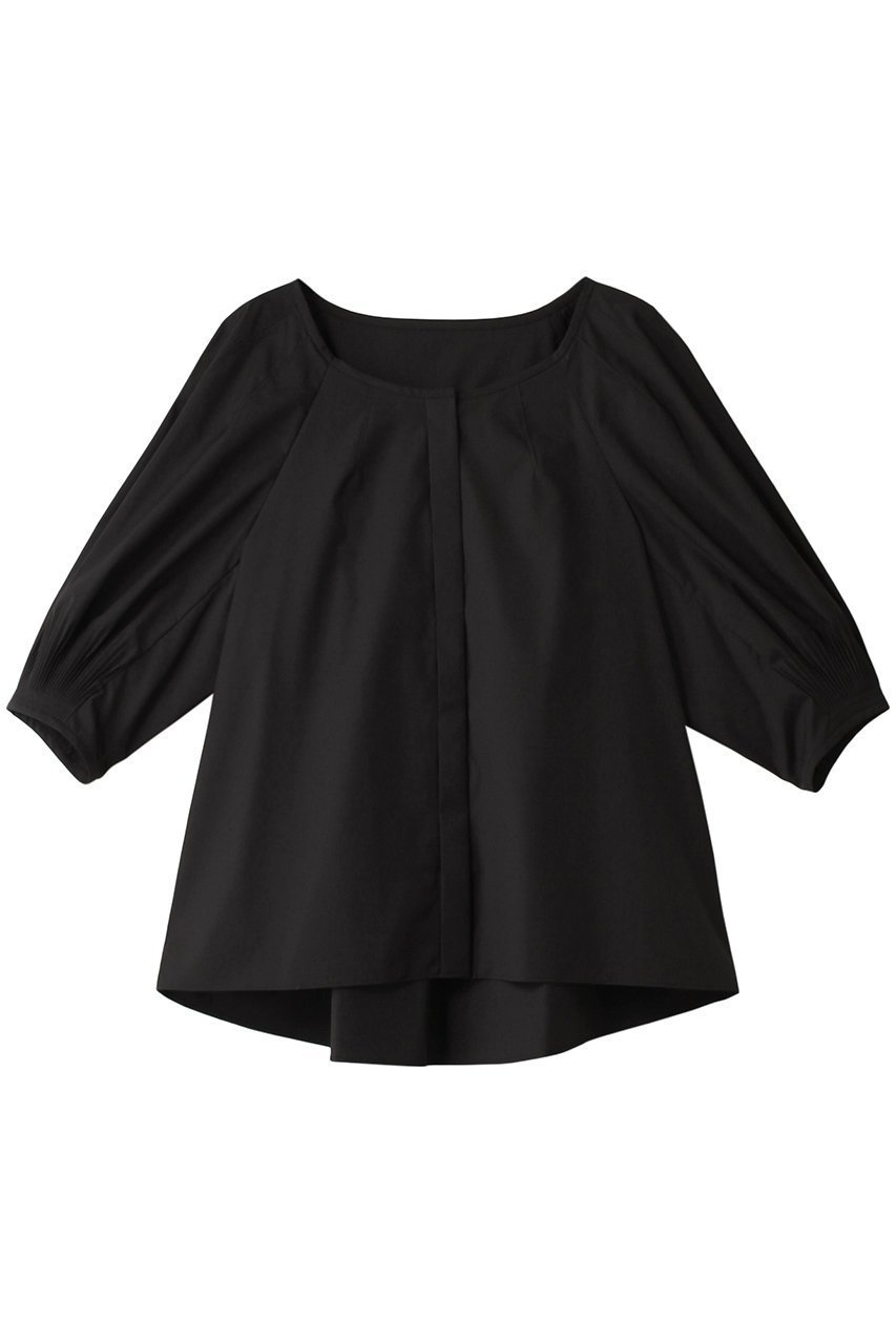 【アルアバイル/allureville】の【Loulou Willoughby】タックスリーブブラウス インテリア・キッズ・メンズ・レディースファッション・服の通販 founy(ファニー) 　ファッション　Fashion　レディースファッション　Fashion for Women　トップス・カットソー　Cut & Sew Tops　シャツ・ブラウス・オフィスカジュアル　Elegant Blouses & Button-Ups　ショート　Short, Short Length　スリーブ　Sleeve, Long Sleeve / Short Sleeve　ファブリック　Fabric, Textile　プリーツ　Pleats, Pleated　エレガント 上品　Elegant　再入荷　Restock / Back in Stock　ブラック|ID: prp329100004822269 ipo3291000000035052289