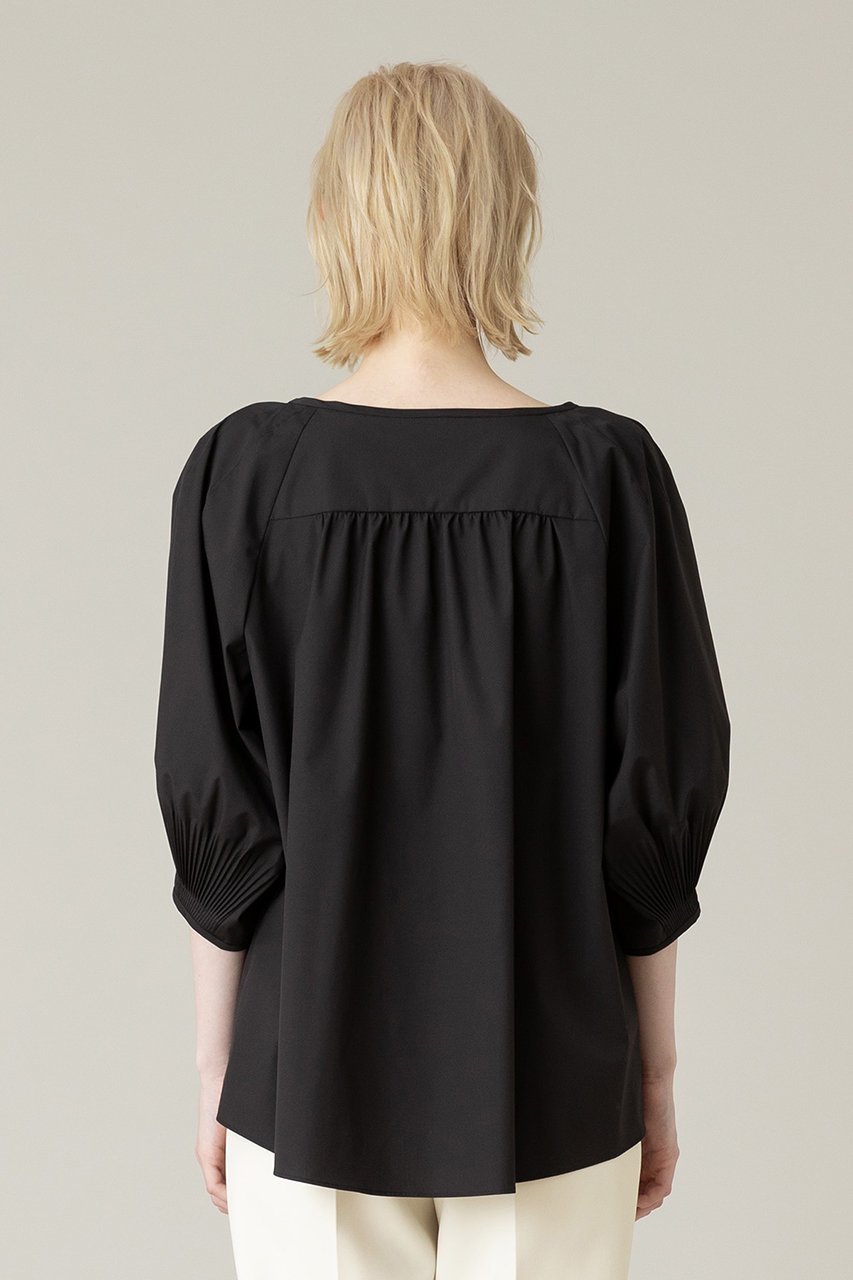 【アルアバイル/allureville】の【Loulou Willoughby】タックスリーブブラウス 人気、トレンドファッション・服の通販 founy(ファニー) 　ファッション　Fashion　レディースファッション　Fashion for Women　トップス・カットソー　Cut & Sew Tops　シャツ・ブラウス・オフィスカジュアル　Elegant Blouses & Button-Ups　ショート　Short, Short Length　スリーブ　Sleeve, Long Sleeve / Short Sleeve　ファブリック　Fabric, Textile　プリーツ　Pleats, Pleated　エレガント 上品　Elegant　再入荷　Restock / Back in Stock　other-8|ID: prp329100004822269 ipo3291000000035052296