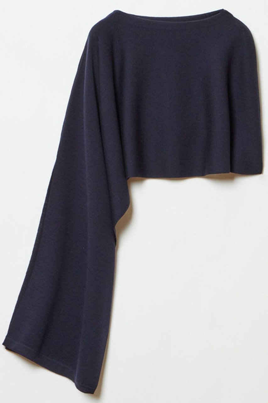 【アルアバイル/allureville】のハイツイストウールアシメケープ インテリア・キッズ・メンズ・レディースファッション・服の通販 founy(ファニー) 　ファッション　Fashion　レディースファッション　Fashion for Women　トップス・カットソー　Cut & Sew Tops　ニット　Knit Tops & Sweaters　カジュアルプルオーバー・ニットトップス　Pullovers & Knit Tops / Casual Pullovers　おすすめ　Recommended / Our Picks　トレンド　Trend, Trending Now　再入荷　Restock / Back in Stock　ネイビー|ID: prp329100004822271 ipo3291000000035052424