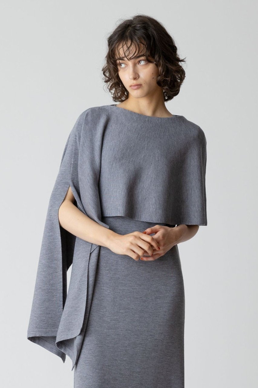 【アルアバイル/allureville】のハイツイストウールアシメケープ インテリア・キッズ・メンズ・レディースファッション・服の通販 founy(ファニー) 　ファッション　Fashion　レディースファッション　Fashion for Women　トップス・カットソー　Cut & Sew Tops　ニット　Knit Tops & Sweaters　カジュアルプルオーバー・ニットトップス　Pullovers & Knit Tops / Casual Pullovers　おすすめ　Recommended / Our Picks　トレンド　Trend, Trending Now　再入荷　Restock / Back in Stock　グレー|ID: prp329100004822271 ipo3291000000035052425