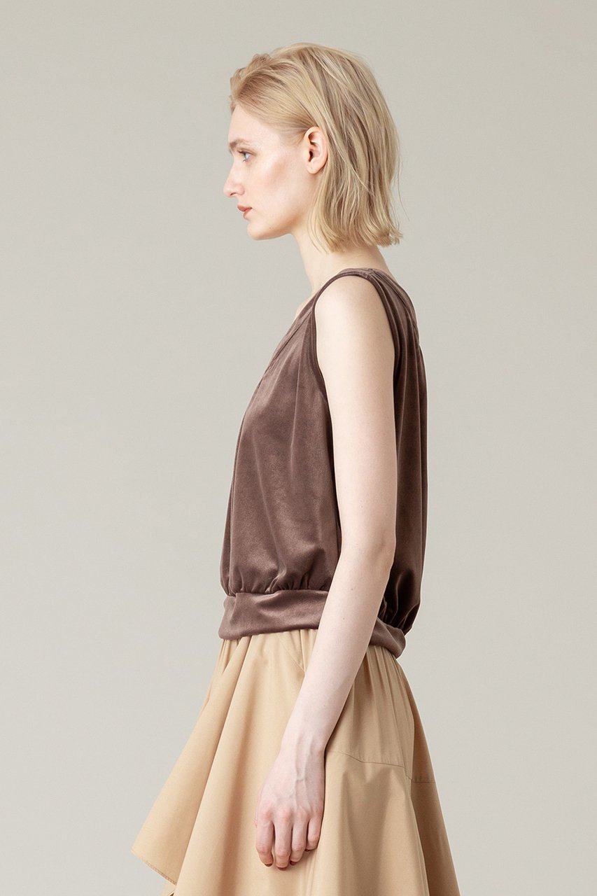 【アルアバイル/allureville】の【LOULOU WILLOUGHBY】ベロア2WAYプルオーバー 人気、トレンドファッション・服の通販 founy(ファニー) 　ファッション　Fashion　レディースファッション　Fashion for Women　トップス・カットソー　Cut & Sew Tops　キャミソール&ノースリーブ　Camisoles & Sleeveless Tops　シャツ・ブラウス・オフィスカジュアル　Elegant Blouses & Button-Ups　ロングTシャツ・Tシャツ　Longline T-Shirts & Tees　カジュアルプルオーバー・ニットトップス　Pullovers & Knit Tops / Casual Pullovers　カットソー・ベーシックTシャツ　Cut-and-Sewn Tops / Stretch Tees & Basics　ベロアトップス　Velour Tops / Velvet-Look Items　キャミソール　Camisole, Spaghetti Strap Top　ストレッチ　Stretch, Stretchy Fabric　タンク　Tank Top, Sleeveless Top　バランス　Balance, Style Balance　ベロア　Velour, Soft Velvet　ラウンド　Round, Round Neck　再入荷　Restock / Back in Stock　other-3|ID: prp329100004822272 ipo3291000000035052437