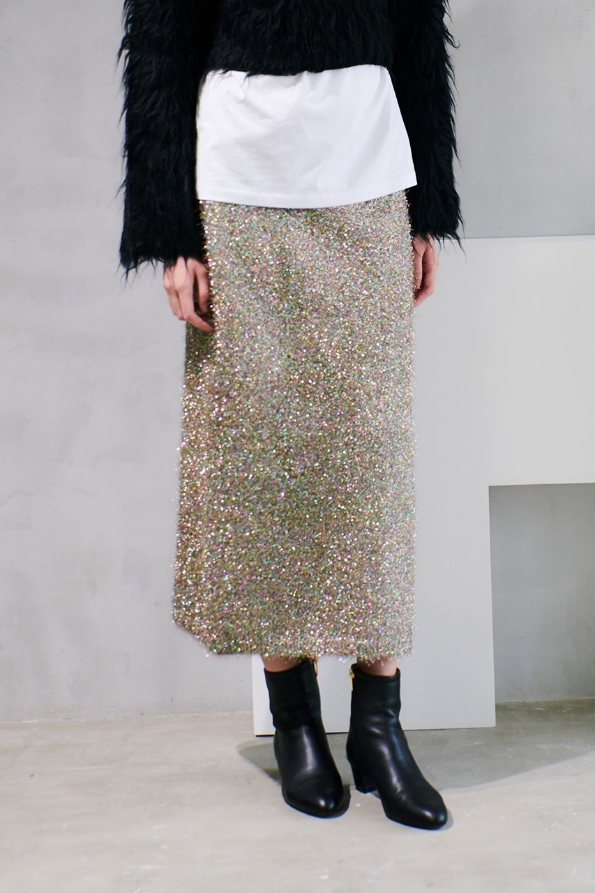 【アルアバイル/allureville】のマルチラメシャギースカート 人気、トレンドファッション・服の通販 founy(ファニー) 　ファッション　Fashion　レディースファッション　Fashion for Women　スカート　Skirts　ロングスカート　Long Skirts / Maxi & Midi Skirts　おすすめ　Recommended / Our Picks　スウェット / スエット　Sweatshirt, Sweatwear　セットアップ　Set-Up, Coordinated Outfit　メタリック　Metallic, Shiny Finish　ロング　Long, Long-Length　再入荷　Restock / Back in Stock　other-6|ID: prp329100004822273 ipo3291000000035052446