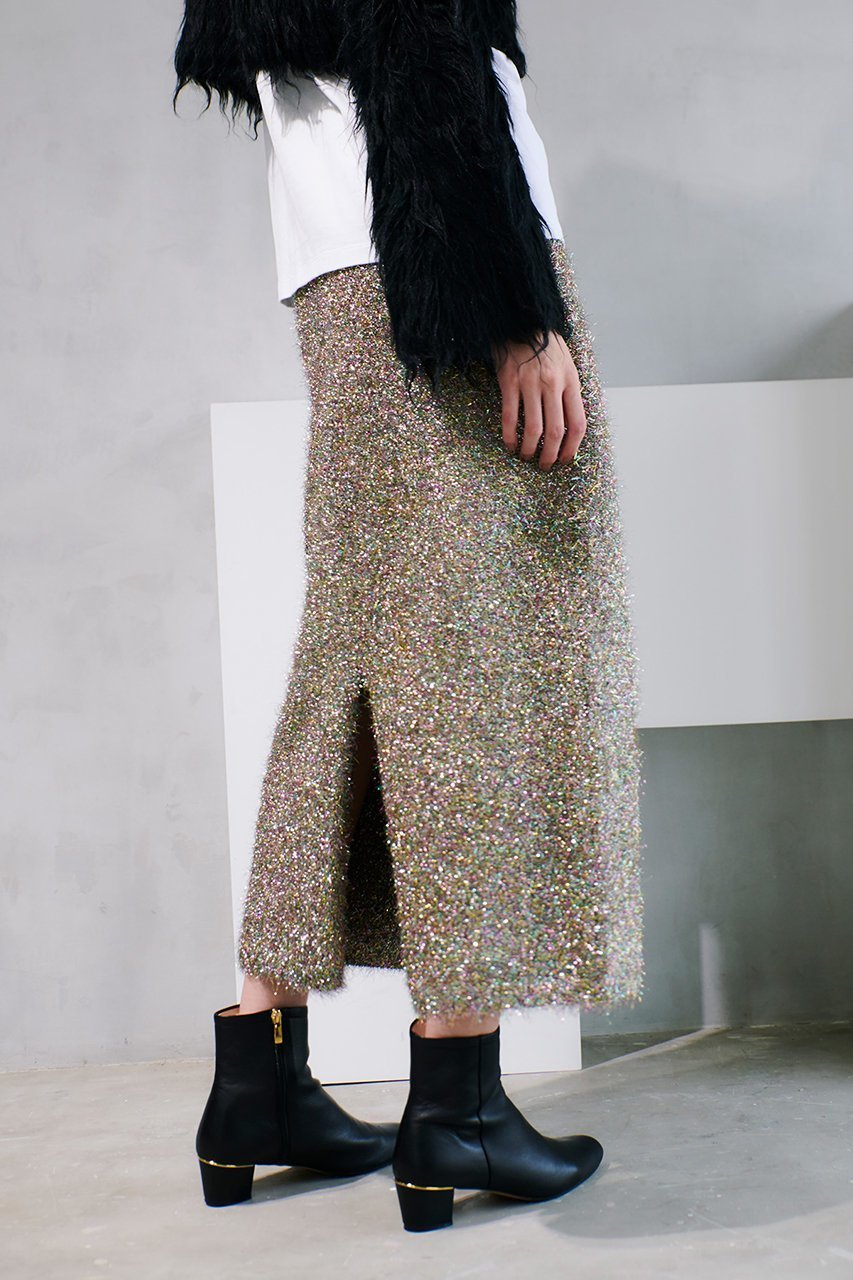 【アルアバイル/allureville】のマルチラメシャギースカート 人気、トレンドファッション・服の通販 founy(ファニー) 　ファッション　Fashion　レディースファッション　Fashion for Women　スカート　Skirts　ロングスカート　Long Skirts / Maxi & Midi Skirts　おすすめ　Recommended / Our Picks　スウェット / スエット　Sweatshirt, Sweatwear　セットアップ　Set-Up, Coordinated Outfit　メタリック　Metallic, Shiny Finish　ロング　Long, Long-Length　再入荷　Restock / Back in Stock　other-7|ID: prp329100004822273 ipo3291000000035052447