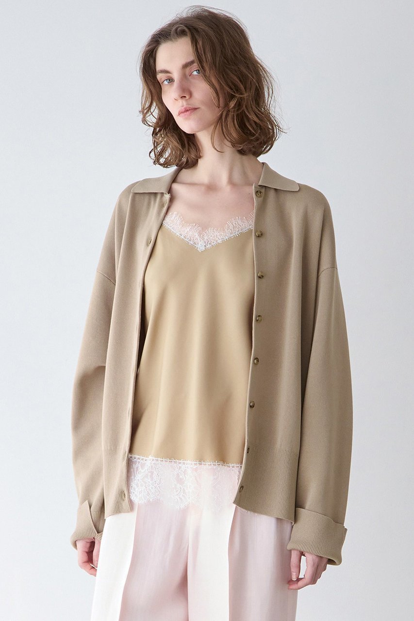 【マルティニーク/martinique】のスポンディッシュポロカーディガン 人気、トレンドファッション・服の通販 founy(ファニー) 　ファッション　Fashion　レディースファッション　Fashion for Women　トップス・カットソー　Cut & Sew Tops　ニット　Knit Tops & Sweaters　カーディガン・羽織り　Layered Style Cardigans　2026年　2026　おすすめ　Recommended / Our Picks　カーディガン　Cardigan, Knitwear　スリット　Slit, Slit Detail　フラット　Flat, Flat Shoes　夏　Summer　春　Spring　S/S・春夏　SS, Spring/Summer, Warm Season　other-4|ID: prp329100004822278 ipo3291000000035052499