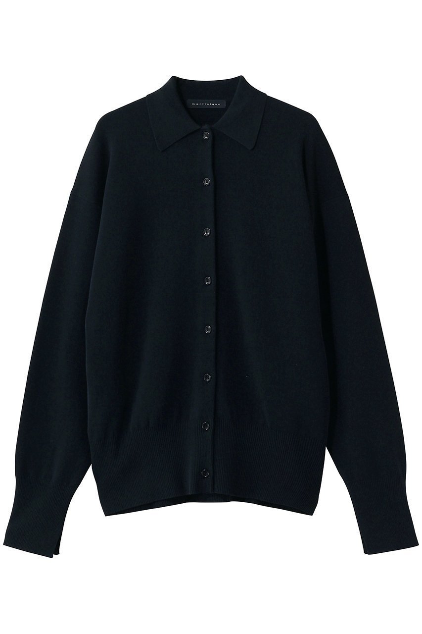 【マルティニーク/martinique】のスポンディッシュポロカーディガン インテリア・キッズ・メンズ・レディースファッション・服の通販 founy(ファニー) 　ファッション　Fashion　レディースファッション　Fashion for Women　トップス・カットソー　Cut & Sew Tops　ニット　Knit Tops & Sweaters　カーディガン・羽織り　Layered Style Cardigans　2026年　2026　おすすめ　Recommended / Our Picks　カーディガン　Cardigan, Knitwear　スリット　Slit, Slit Detail　フラット　Flat, Flat Shoes　夏　Summer　春　Spring　S/S・春夏　SS, Spring/Summer, Warm Season　ネイビー|ID: prp329100004822278 ipo3291000000035719569