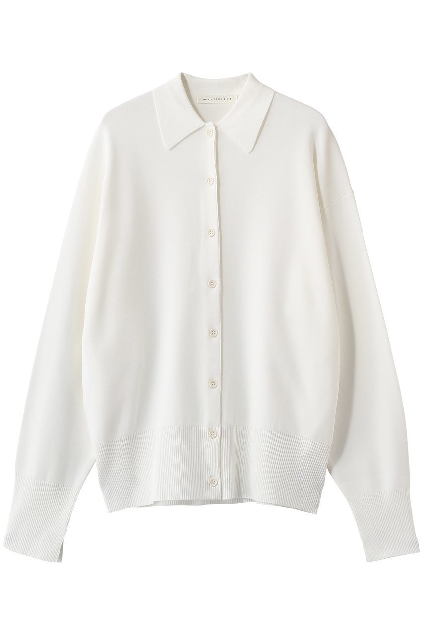 【マルティニーク/martinique】のスポンディッシュポロカーディガン インテリア・キッズ・メンズ・レディースファッション・服の通販 founy(ファニー) 　ファッション　Fashion　レディースファッション　Fashion for Women　トップス・カットソー　Cut & Sew Tops　ニット　Knit Tops & Sweaters　カーディガン・羽織り　Layered Style Cardigans　2026年　2026　おすすめ　Recommended / Our Picks　カーディガン　Cardigan, Knitwear　スリット　Slit, Slit Detail　フラット　Flat, Flat Shoes　夏　Summer　春　Spring　S/S・春夏　SS, Spring/Summer, Warm Season　ホワイト|ID: prp329100004822278 ipo3291000000035719570