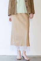 【マルティニーク/martinique】のリバーレースバイヤススカート 人気、トレンドファッション・服の通販 founy(ファニー) ファッション Fashion レディースファッション Fashion for Women スカート Skirts ロングスカート Long Skirts / Maxi & Midi Skirts 2026年 2026 おすすめ Recommended / Our Picks エレガント 上品 Elegant サテン Satin, Glossy Fabric ドレープ Drape, Draping Fabric レース Lace, Lace Fabric ロング Long, Long-Length 夏 Summer 春 Spring S/S・春夏 SS, Spring/Summer, Warm Season thumbnail キャメル|ID: prp329100004822279 ipo3291000000035052505