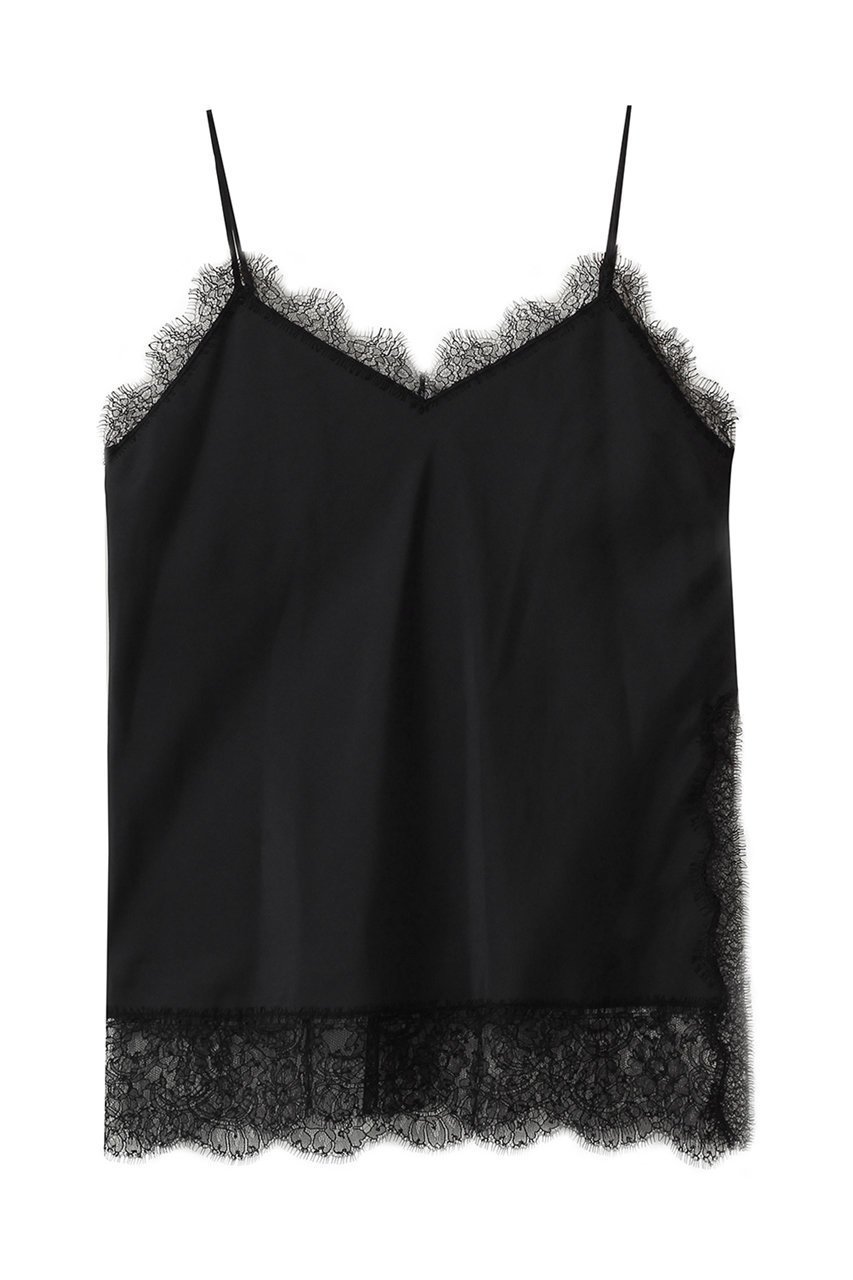 【マルティニーク/martinique】のリバーレースキャミ インテリア・キッズ・メンズ・レディースファッション・服の通販 founy(ファニー) 　ファッション　Fashion　レディースファッション　Fashion for Women　トップス・カットソー　Cut & Sew Tops　キャミソール&ノースリーブ　Camisoles & Sleeveless Tops　シャツ・ブラウス・オフィスカジュアル　Elegant Blouses & Button-Ups　ロングTシャツ・Tシャツ　Longline T-Shirts & Tees　カットソー・ベーシックTシャツ　Cut-and-Sewn Tops / Stretch Tees & Basics　インナー　Innerwear　春　Spring　カットソー　Cut and Sewn Top　キャミソール　Camisole, Spaghetti Strap Top　スリット　Slit, Slit Detail　タンク　Tank Top, Sleeveless Top　バランス　Balance, Style Balance　フィット　Fit, Slim Fit　レース　Lace, Lace Fabric　S/S・春夏　SS, Spring/Summer, Warm Season　おすすめ　Recommended / Our Picks　夏　Summer　エレガント 上品　Elegant　2026年　2026　ブラック|ID: prp329100004822285 ipo3291000000035569831
