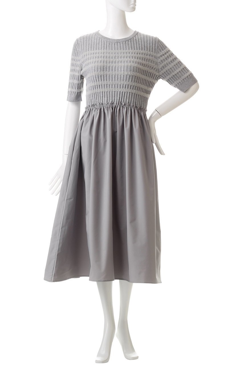 【アナイ/ANAYI】のフェザーボーダードッキングワンピース 人気、トレンドファッション・服の通販 founy(ファニー) 　ファッション　Fashion　レディースファッション　Fashion for Women　ワンピース　Dresses　チュニック　Tunic Tops & Dresses　ジャケット　Jacket, Outerwear　チュニック　Tunic, Long Top　ドッキング　Docking, Mixed Material　フィット　Fit, Slim Fit　フェザー　Feather, Feather Detail　フレア　Flare, Flared　ボーダー　Border, Stripe　リブニット　Rib Knit, Ribbed Knit　ロング　Long, Long-Length　再入荷　Restock / Back in Stock　A/W・秋冬　Autumn/Winter　other-2|ID: prp329100004822289 ipo3291000000035052876