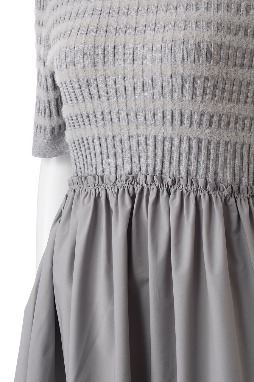 【アナイ/ANAYI】のフェザーボーダードッキングワンピース 人気、トレンドファッション・服の通販 founy(ファニー) 　ファッション　Fashion　レディースファッション　Fashion for Women　ワンピース　Dresses　チュニック　Tunic Tops & Dresses　ジャケット　Jacket, Outerwear　チュニック　Tunic, Long Top　ドッキング　Docking, Mixed Material　フィット　Fit, Slim Fit　フェザー　Feather, Feather Detail　フレア　Flare, Flared　ボーダー　Border, Stripe　リブニット　Rib Knit, Ribbed Knit　ロング　Long, Long-Length　再入荷　Restock / Back in Stock　A/W・秋冬　Autumn/Winter　other-5|ID: prp329100004822289 ipo3291000000035052879