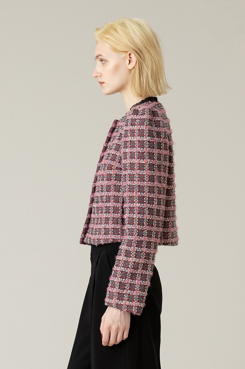 【アルアバイル/allureville】の【LOULOU WILLOUGHBY】TOURNIERツイードショートジャケット 人気、トレンドファッション・服の通販 founy(ファニー) 　ファッション　Fashion　レディースファッション　Fashion for Women　アウター　Coat / Outerwear Collection　レディースジャケット・軽アウター　Jackets　おすすめ　Recommended / Our Picks　ショート　Short, Short Length　ジャカード／ジャガード　Jacquard, Woven Pattern　ジャケット　Jacket, Outerwear　スパンコール　Sequins, Sequin Embellishment　スリーブ　Sleeve, Long Sleeve / Short Sleeve　セットアップ　Set-Up, Coordinated Outfit　ツイード／ツィード　Choker, Choker Necklace　ツイード　Twill, Twill Weave　デニム　Denim, Jeans Material　フランス　France, French　ワイド　Wide, Wide Fit　再入荷　Restock / Back in Stock　定番　Standard, Basic Item　無地　Plain, Solid Color　other-7|ID: prp329100004822290 ipo3291000000035052968