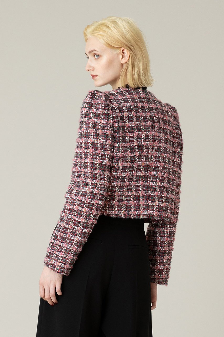 【アルアバイル/allureville】の【LOULOU WILLOUGHBY】TOURNIERツイードショートジャケット 人気、トレンドファッション・服の通販 founy(ファニー) 　ファッション　Fashion　レディースファッション　Fashion for Women　アウター　Coat / Outerwear Collection　レディースジャケット・軽アウター　Jackets　おすすめ　Recommended / Our Picks　ショート　Short, Short Length　ジャカード／ジャガード　Jacquard, Woven Pattern　ジャケット　Jacket, Outerwear　スパンコール　Sequins, Sequin Embellishment　スリーブ　Sleeve, Long Sleeve / Short Sleeve　セットアップ　Set-Up, Coordinated Outfit　ツイード／ツィード　Choker, Choker Necklace　ツイード　Twill, Twill Weave　デニム　Denim, Jeans Material　フランス　France, French　ワイド　Wide, Wide Fit　再入荷　Restock / Back in Stock　定番　Standard, Basic Item　無地　Plain, Solid Color　other-8|ID: prp329100004822290 ipo3291000000035052969