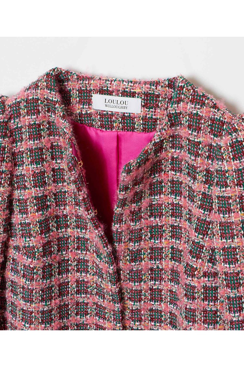 【アルアバイル/allureville】の【LOULOU WILLOUGHBY】TOURNIERツイードショートジャケット 人気、トレンドファッション・服の通販 founy(ファニー) 　ファッション　Fashion　レディースファッション　Fashion for Women　アウター　Coat / Outerwear Collection　レディースジャケット・軽アウター　Jackets　おすすめ　Recommended / Our Picks　ショート　Short, Short Length　ジャカード／ジャガード　Jacquard, Woven Pattern　ジャケット　Jacket, Outerwear　スパンコール　Sequins, Sequin Embellishment　スリーブ　Sleeve, Long Sleeve / Short Sleeve　セットアップ　Set-Up, Coordinated Outfit　ツイード／ツィード　Choker, Choker Necklace　ツイード　Twill, Twill Weave　デニム　Denim, Jeans Material　フランス　France, French　ワイド　Wide, Wide Fit　定番　Standard, Basic Item　無地　Plain, Solid Color　other-3|ID: prp329100004822290 ipo3291000000036028438