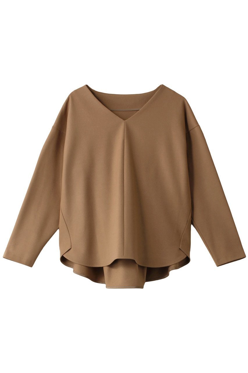 【アルアバイル/allureville】のTRクルーネックプルオーバー インテリア・キッズ・メンズ・レディースファッション・服の通販 founy(ファニー) 　ファッション　Fashion　レディースファッション　Fashion for Women　トップス・カットソー　Cut & Sew Tops　シャツ・ブラウス・オフィスカジュアル　Elegant Blouses & Button-Ups　カジュアルプルオーバー・ニットトップス　Pullovers & Knit Tops / Casual Pullovers　おすすめ　Recommended / Our Picks　ストレッチ　Stretch, Stretchy Fabric　スリーブ　Sleeve, Long Sleeve / Short Sleeve　セットアップ　Set-Up, Coordinated Outfit　ロング　Long, Long-Length　エレガント 上品　Elegant　再入荷　Restock / Back in Stock　キャメル|ID: prp329100004822293 ipo3291000000035053083