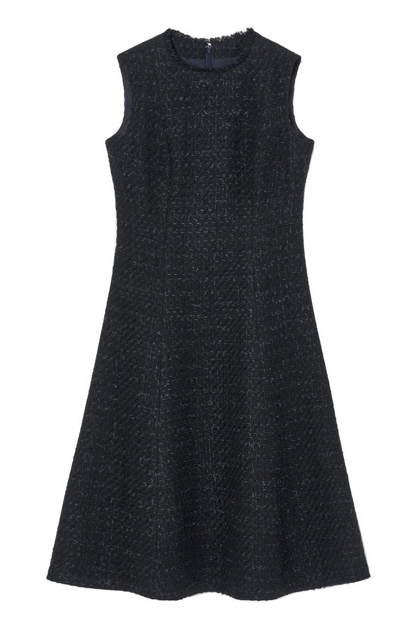 【アナイ/ANAYI】のミックスツイードフレアワンピース インテリア・キッズ・メンズ・レディースファッション・服の通販 founy(ファニー) 　ファッション　Fashion　レディースファッション　Fashion for Women　ワンピース　Dresses　チュニック　Tunic Tops & Dresses　エレガント 上品　Elegant　オケージョン　Occasion Wear　クラシカル　Classical, Vintage-Inspired　セットアップ　Set-Up, Coordinated Outfit　チュニック　Tunic, Long Top　ツイード　Twill, Twill Weave　フェミニン　Feminine, Girly　フリンジ　Fringe, Tassel　フレア　Flare, Flared　ミックス　Mix, Mixed Style　ロング　Long, Long-Length　再入荷　Restock / Back in Stock　セレモニー　Ceremony　ネイビー|ID: prp329100004822298 ipo3291000000035053986