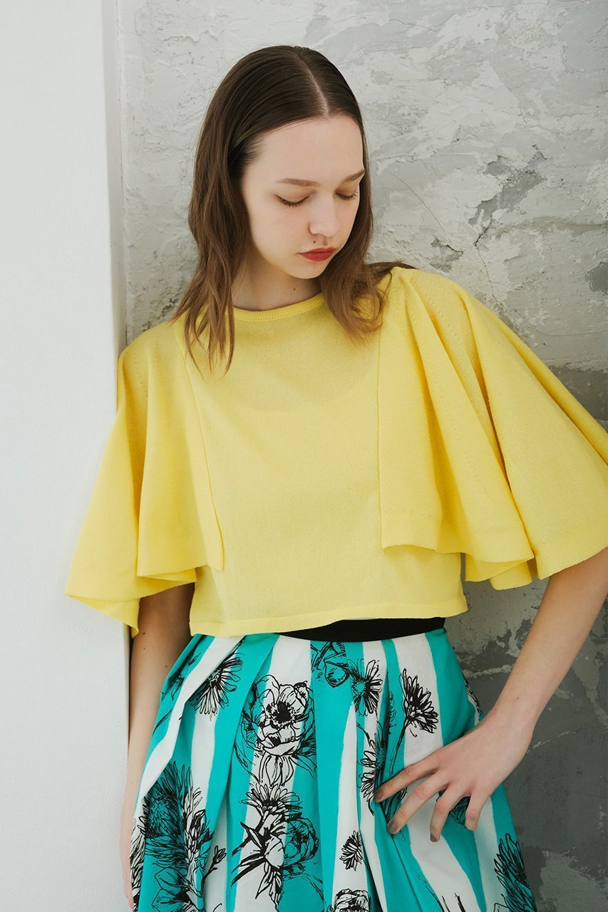 【アルアバイル/allureville】の【LOULOU WILLOUGHBY】ミニ丈フレアスリーブプルオーバー 人気、トレンドファッション・服の通販 founy(ファニー) ファッション Fashion レディースファッション Fashion for Women トップス・カットソー Cut & Sew Tops シャツ・ブラウス・オフィスカジュアル Elegant Blouses & Button-Ups ロングTシャツ・Tシャツ Longline T-Shirts & Tees カジュアルプルオーバー・ニットトップス Pullovers & Knit Tops / Casual Pullovers カットソー・ベーシックTシャツ Cut-and-Sewn Tops / Stretch Tees & Basics ショート Short, Short Length スリーブ Sleeve, Long Sleeve / Short Sleeve バランス Balance, Style Balance ボトム Bottoms, Lower Wear 夏 Summer other-3|ID: prp329100004822299 ipo3291000000036028598