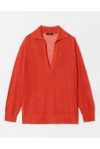 【アルアバイル/allureville】のシアーカノコスキッパーネックプルオーバー オレンジ|ID: prp329100004822301 ipo3291000000035054079