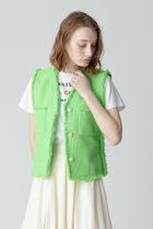 【アルアバイル/allureville】のラスティックツイードフリンジジレ グリーン|ID: prp329100004822304 ipo3291000000035054099