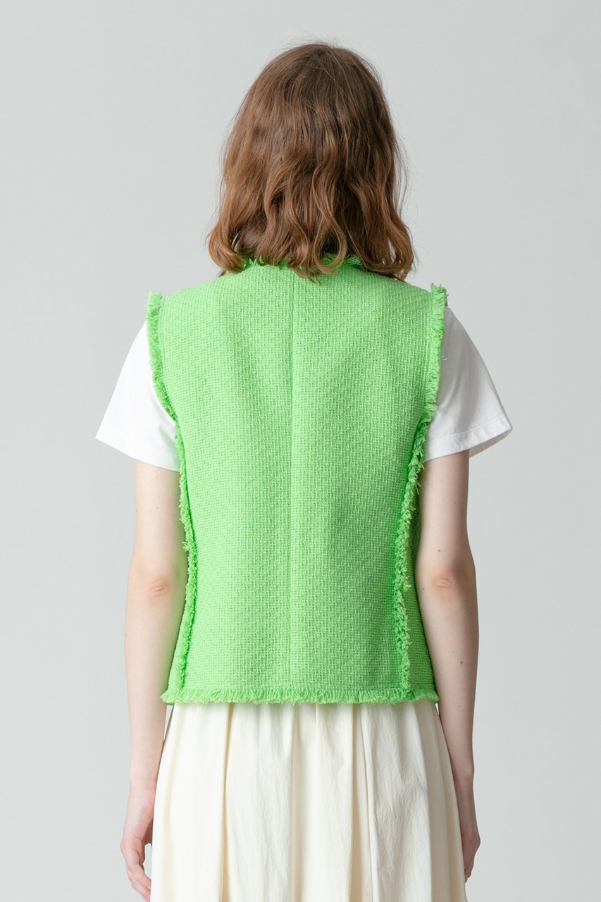 【アルアバイル/allureville】のラスティックツイードフリンジジレ 人気、トレンドファッション・服の通販 founy(ファニー) 　ファッション　Fashion　レディースファッション　Fashion for Women　アウター　Coat / Outerwear Collection　レディースジャケット・軽アウター　Jackets　おすすめ　Recommended / Our Picks　イタリア　Italy　ジャケット　Jacket, Outerwear　ツイード　Twill, Twill Weave　ベスト　Vest, Waistcoat　再入荷　Restock / Back in Stock　other-3|ID: prp329100004822304 ipo3291000000035054101