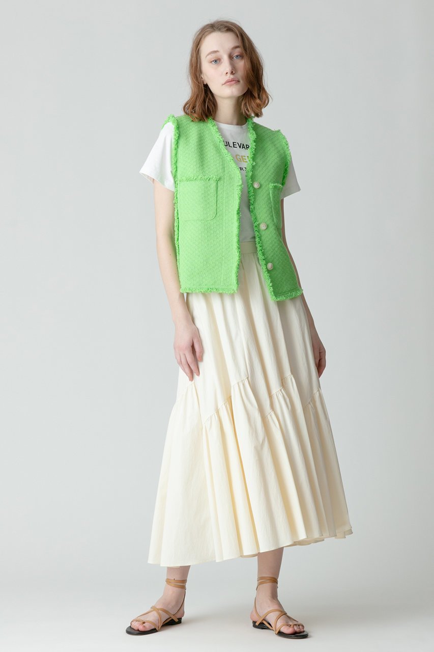 【アルアバイル/allureville】のラスティックツイードフリンジジレ 人気、トレンドファッション・服の通販 founy(ファニー) 　ファッション　Fashion　レディースファッション　Fashion for Women　アウター　Coat / Outerwear Collection　レディースジャケット・軽アウター　Jackets　おすすめ　Recommended / Our Picks　イタリア　Italy　ジャケット　Jacket, Outerwear　ツイード　Twill, Twill Weave　ベスト　Vest, Waistcoat　再入荷　Restock / Back in Stock　other-4|ID: prp329100004822304 ipo3291000000035054102