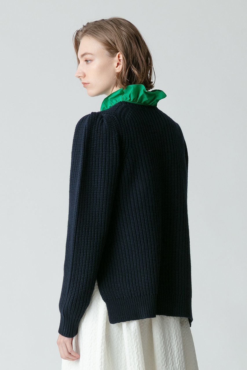 【アルアバイル/allureville】の片畦イレヘムプルオーバー 人気、トレンドファッション・服の通販 founy(ファニー) 　ファッション　Fashion　レディースファッション　Fashion for Women　トップス・カットソー　Cut & Sew Tops　ニット　Knit Tops & Sweaters　カジュアルプルオーバー・ニットトップス　Pullovers & Knit Tops / Casual Pullovers　おすすめ　Recommended / Our Picks　イレギュラー　Irregular Design　コンパクト　Compact, Small Size　ショルダー　Shoulder, Shoulder Strap　スリーブ　Sleeve, Long Sleeve / Short Sleeve　タイツ　Tights, Legwear　バランス　Balance, Style Balance　フェミニン　Feminine, Girly　フロント　Front, Front Design　ヘムライン　Hemline, Bottom Cut　ボトム　Bottoms, Lower Wear　ロング　Long, Long-Length　ワイド　Wide, Wide Fit　再入荷　Restock / Back in Stock　畦　Ribbed Knit　other-3|ID: prp329100004822306 ipo3291000000035054115