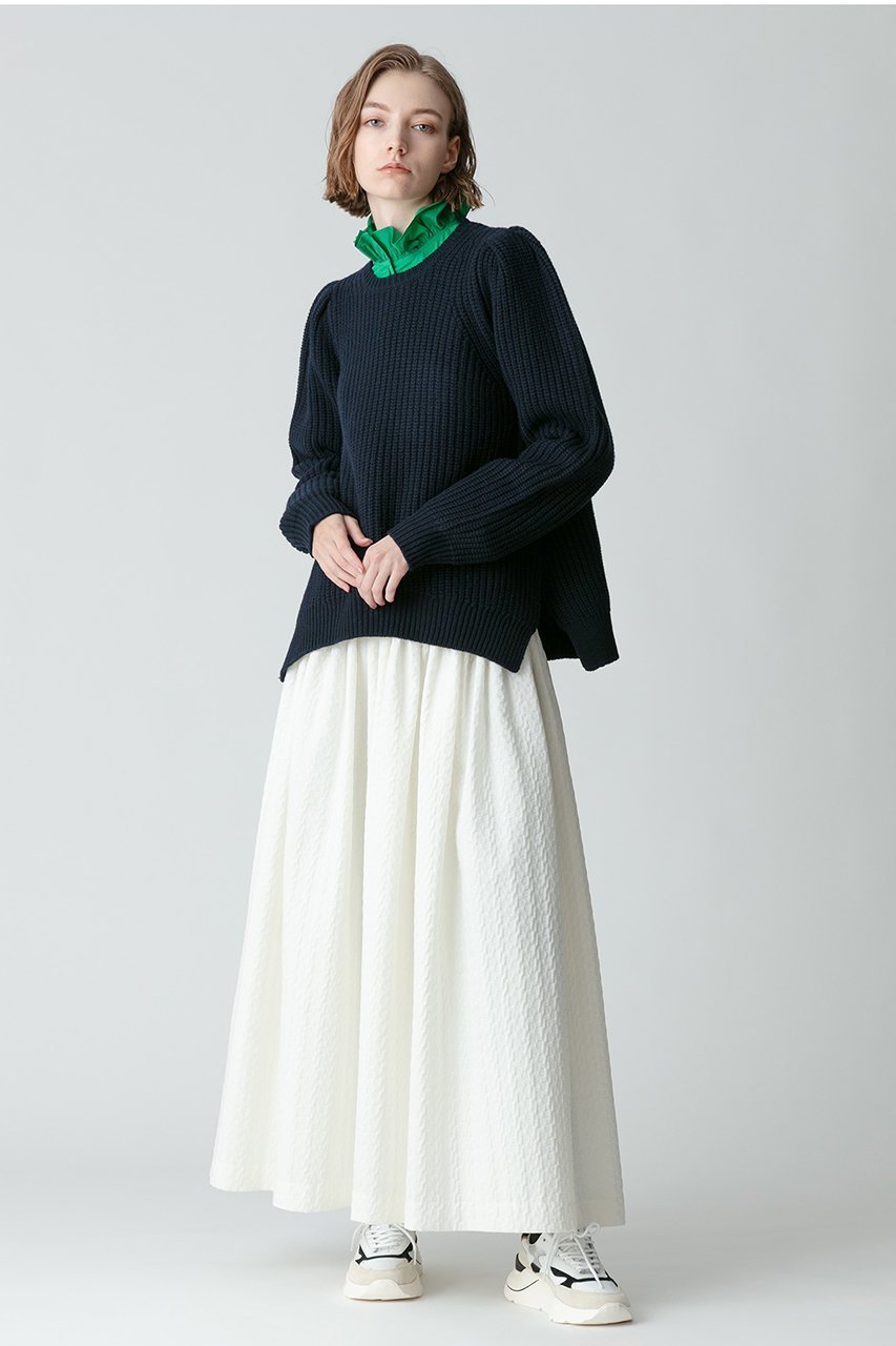 【アルアバイル/allureville】の片畦イレヘムプルオーバー 人気、トレンドファッション・服の通販 founy(ファニー) 　ファッション　Fashion　レディースファッション　Fashion for Women　トップス・カットソー　Cut & Sew Tops　ニット　Knit Tops & Sweaters　カジュアルプルオーバー・ニットトップス　Pullovers & Knit Tops / Casual Pullovers　おすすめ　Recommended / Our Picks　イレギュラー　Irregular Design　コンパクト　Compact, Small Size　ショルダー　Shoulder, Shoulder Strap　スリーブ　Sleeve, Long Sleeve / Short Sleeve　タイツ　Tights, Legwear　バランス　Balance, Style Balance　フェミニン　Feminine, Girly　フロント　Front, Front Design　ヘムライン　Hemline, Bottom Cut　ボトム　Bottoms, Lower Wear　ロング　Long, Long-Length　ワイド　Wide, Wide Fit　再入荷　Restock / Back in Stock　畦　Ribbed Knit　other-5|ID: prp329100004822306 ipo3291000000035054117