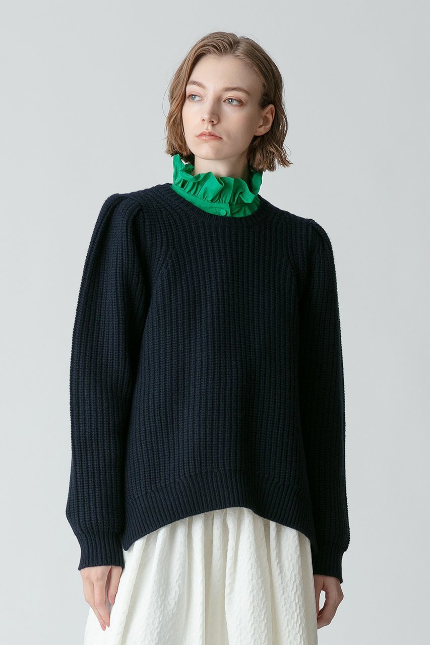 【アルアバイル/allureville】の片畦イレヘムプルオーバー 人気、トレンドファッション・服の通販 founy(ファニー) 　ファッション　Fashion　レディースファッション　Fashion for Women　トップス・カットソー　Cut & Sew Tops　ニット　Knit Tops & Sweaters　カジュアルプルオーバー・ニットトップス　Pullovers & Knit Tops / Casual Pullovers　おすすめ　Recommended / Our Picks　イレギュラー　Irregular Design　コンパクト　Compact, Small Size　ショルダー　Shoulder, Shoulder Strap　スリーブ　Sleeve, Long Sleeve / Short Sleeve　タイツ　Tights, Legwear　バランス　Balance, Style Balance　フェミニン　Feminine, Girly　フロント　Front, Front Design　ヘムライン　Hemline, Bottom Cut　ボトム　Bottoms, Lower Wear　ロング　Long, Long-Length　ワイド　Wide, Wide Fit　再入荷　Restock / Back in Stock　畦　Ribbed Knit　other-8|ID: prp329100004822306 ipo3291000000035054120