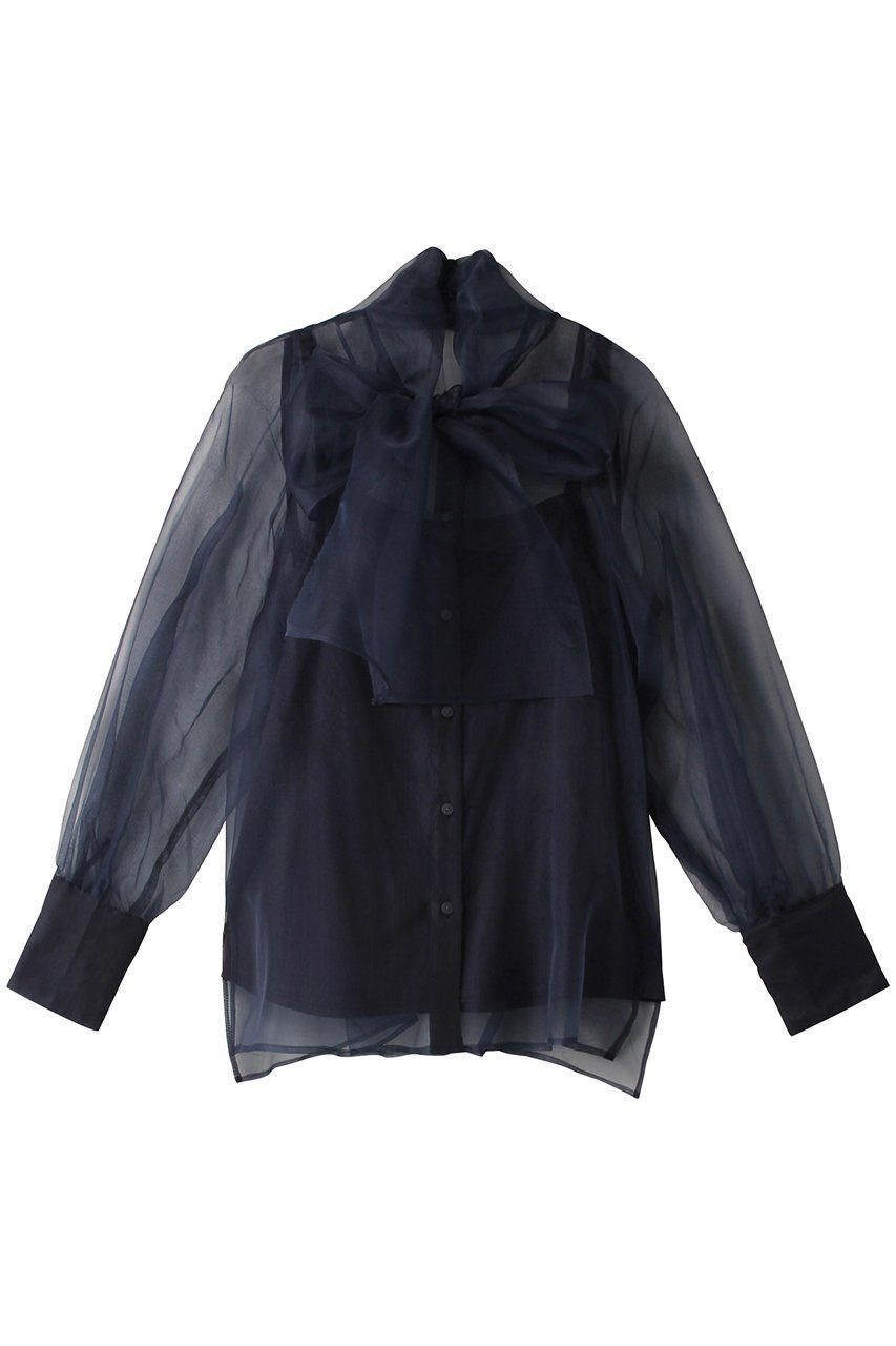 【アルアバイル/allureville】の【Loulou Willoughby】シルキーリボンブラウス 人気、トレンドファッション・服の通販 founy(ファニー) 　ファッション　Fashion　レディースファッション　Fashion for Women　トップス・カットソー　Cut & Sew Tops　シャツ・ブラウス・オフィスカジュアル　Elegant Blouses & Button-Ups　シルク　Silk, 100% Silk　スリーブ　Sleeve, Long Sleeve / Short Sleeve　リボン　Ribbon, Bow　ロング　Long, Long-Length　再入荷　Restock / Back in Stock　 other-1|ID: prp329100004822312 ipo3291000000035054178