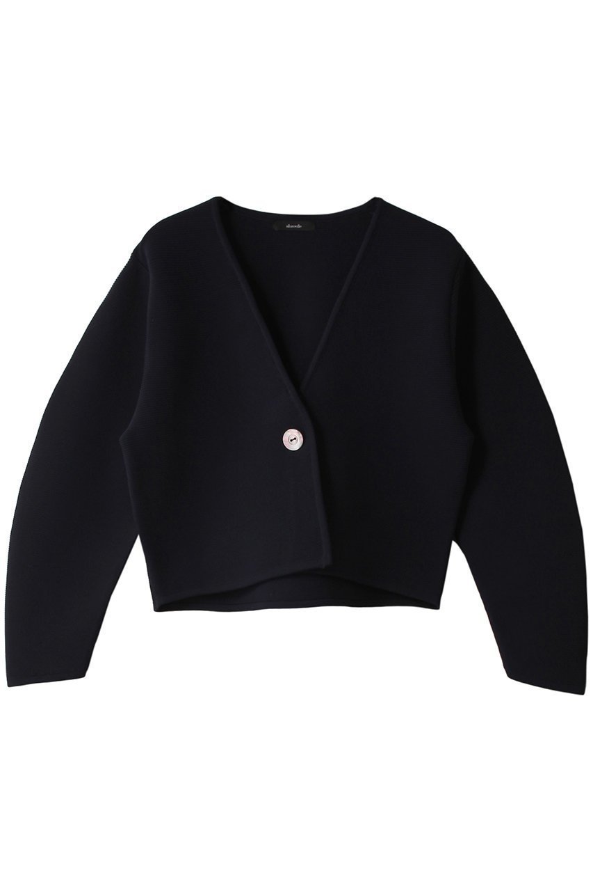 【アルアバイル/allureville】のガーターニットショートジャケット インテリア・キッズ・メンズ・レディースファッション・服の通販 founy(ファニー) 　ファッション　Fashion　レディースファッション　Fashion for Women　おすすめ　Recommended / Our Picks　インナー　Innerwear　カーディガン　Cardigan, Knitwear　コンパクト　Compact, Small Size　ショート　Short, Short Length　ジャケット　Jacket, Outerwear　セットアップ　Set-Up, Coordinated Outfit　バランス　Balance, Style Balance　ホールガーメント　WholeGarment, Seamless Knit　モダン　Modern, Contemporary　再入荷　Restock / Back in Stock　ネイビー|ID: prp329100004822313 ipo3291000000035054189
