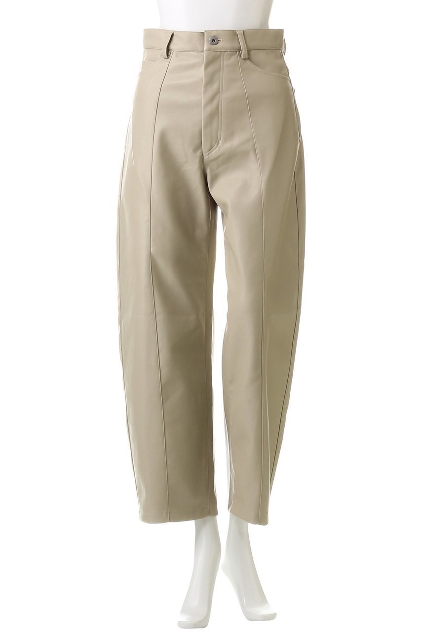 【アルアバイル/allureville】のフェイクレザーフロントシームパンツ 人気、トレンドファッション・服の通販 founy(ファニー) 　ファッション　Fashion　レディースファッション　Fashion for Women　パンツ　Pants & Trousers　おすすめ　Recommended / Our Picks　オーバル　Oval Design　カッティング　Cutting Detail　カットソー　Cut and Sewn Top　シンプル　Simple, Minimal　フェイクレザー　Faux Leather, PU Leather　再入荷　Restock / Back in Stock　A/W・秋冬　Autumn/Winter　other-2|ID: prp329100004822316 ipo3291000000035054513