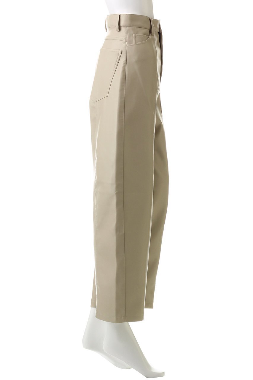 【アルアバイル/allureville】のフェイクレザーフロントシームパンツ 人気、トレンドファッション・服の通販 founy(ファニー) 　ファッション　Fashion　レディースファッション　Fashion for Women　パンツ　Pants & Trousers　おすすめ　Recommended / Our Picks　オーバル　Oval Design　カッティング　Cutting Detail　カットソー　Cut and Sewn Top　シンプル　Simple, Minimal　フェイクレザー　Faux Leather, PU Leather　再入荷　Restock / Back in Stock　A/W・秋冬　Autumn/Winter　other-3|ID: prp329100004822316 ipo3291000000035054514