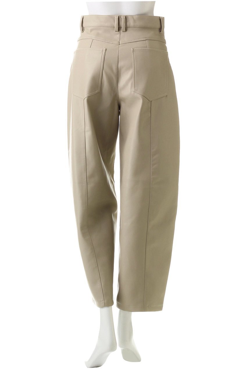 【アルアバイル/allureville】のフェイクレザーフロントシームパンツ 人気、トレンドファッション・服の通販 founy(ファニー) 　ファッション　Fashion　レディースファッション　Fashion for Women　パンツ　Pants & Trousers　おすすめ　Recommended / Our Picks　オーバル　Oval Design　カッティング　Cutting Detail　カットソー　Cut and Sewn Top　シンプル　Simple, Minimal　フェイクレザー　Faux Leather, PU Leather　再入荷　Restock / Back in Stock　A/W・秋冬　Autumn/Winter　other-4|ID: prp329100004822316 ipo3291000000035054515
