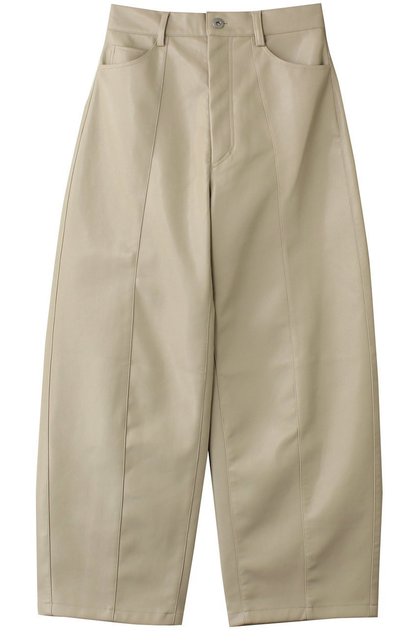 【アルアバイル/allureville】のフェイクレザーフロントシームパンツ 人気、トレンドファッション・服の通販 founy(ファニー) 　ファッション　Fashion　レディースファッション　Fashion for Women　パンツ　Pants & Trousers　おすすめ　Recommended / Our Picks　オーバル　Oval Design　カッティング　Cutting Detail　カットソー　Cut and Sewn Top　シンプル　Simple, Minimal　フェイクレザー　Faux Leather, PU Leather　A/W・秋冬　Autumn/Winter　 other-1|ID: prp329100004822316 ipo3291000000035479084