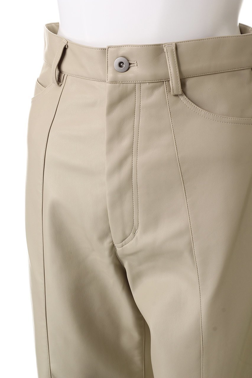 【アルアバイル/allureville】のフェイクレザーフロントシームパンツ 人気、トレンドファッション・服の通販 founy(ファニー) 　ファッション　Fashion　レディースファッション　Fashion for Women　パンツ　Pants & Trousers　おすすめ　Recommended / Our Picks　オーバル　Oval Design　カッティング　Cutting Detail　カットソー　Cut and Sewn Top　シンプル　Simple, Minimal　フェイクレザー　Faux Leather, PU Leather　A/W・秋冬　Autumn/Winter　other-5|ID: prp329100004822316 ipo3291000000035479091