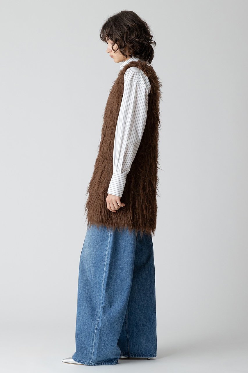 【アルアバイル/allureville】のイエティシャギーニットジレ 人気、トレンドファッション・服の通販 founy(ファニー) 　ファッション　Fashion　レディースファッション　Fashion for Women　アウター　Coat / Outerwear Collection　レディースジャケット・軽アウター　Jackets　ジャケット　Jacket, Outerwear　ノースリーブ　Sleeveless, No-Sleeve　ベスト　Vest, Waistcoat　冬　Winter / This Winter　半袖　Short Sleeve, Half Sleeve　防寒　Cold Protection, Winter-Ready　other-4|ID: prp329100004822318 ipo3291000000035847462