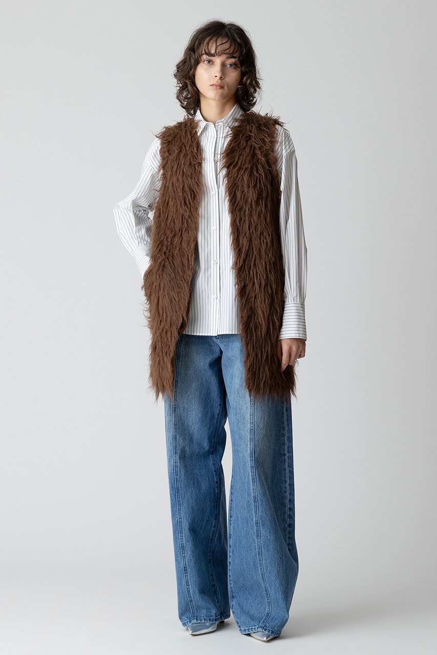 【アルアバイル/allureville】のイエティシャギーニットジレ 人気、トレンドファッション・服の通販 founy(ファニー) 　ファッション　Fashion　レディースファッション　Fashion for Women　アウター　Coat / Outerwear Collection　レディースジャケット・軽アウター　Jackets　ジャケット　Jacket, Outerwear　ノースリーブ　Sleeveless, No-Sleeve　ベスト　Vest, Waistcoat　冬　Winter / This Winter　半袖　Short Sleeve, Half Sleeve　防寒　Cold Protection, Winter-Ready　other-8|ID: prp329100004822318 ipo3291000000035847470