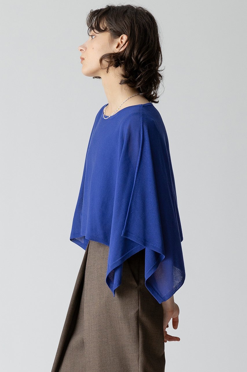 【アルアバイル/allureville】のケープスリーブプルオーバー 人気、トレンドファッション・服の通販 founy(ファニー) 　ファッション　Fashion　レディースファッション　Fashion for Women　トップス・カットソー　Cut & Sew Tops　ニット　Knit Tops & Sweaters　カジュアルプルオーバー・ニットトップス　Pullovers & Knit Tops / Casual Pullovers　クロップド　Cropped, Short Length　サマー　Summer, Summer Style　シアー　Sheer, See-Through　ドッキング　Docking, Mixed Material　ドレープ　Drape, Draping Fabric　ボトム　Bottoms, Lower Wear　再入荷　Restock / Back in Stock　other-2|ID: prp329100004822319 ipo3291000000035054541