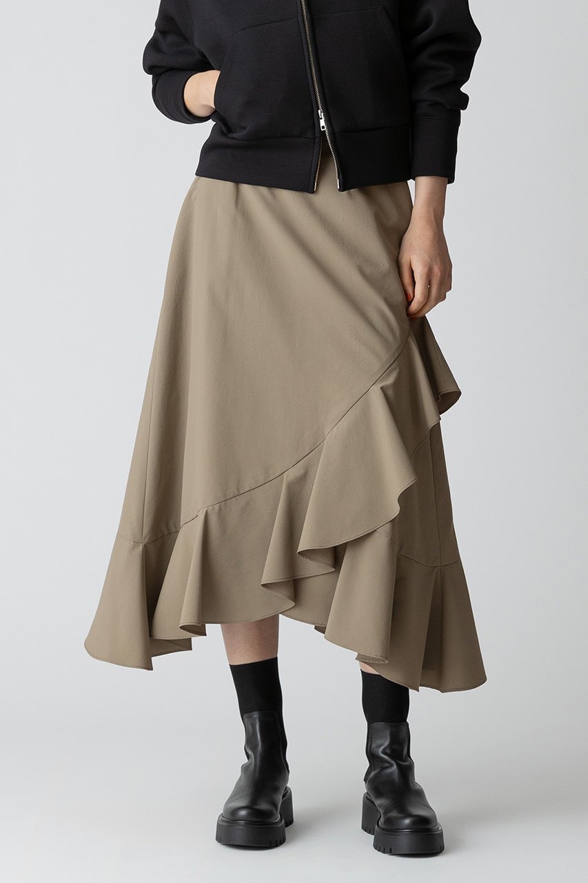 【アルアバイル/allureville】のラッフルズマーメイドスカート 人気、トレンドファッション・服の通販 founy(ファニー) 　ファッション　Fashion　レディースファッション　Fashion for Women　スカート　Skirts　ロングスカート　Long Skirts / Maxi & Midi Skirts　アシンメトリー　Asymmetrical Style　ラッフル　Ruffle, Frill　リラックス　Relax, Relaxed Fit　ロング　Long, Long-Length　ワッシャー　Washer, Crinkled Finish　再入荷　Restock / Back in Stock　other-2|ID: prp329100004822322 ipo3291000000035054566