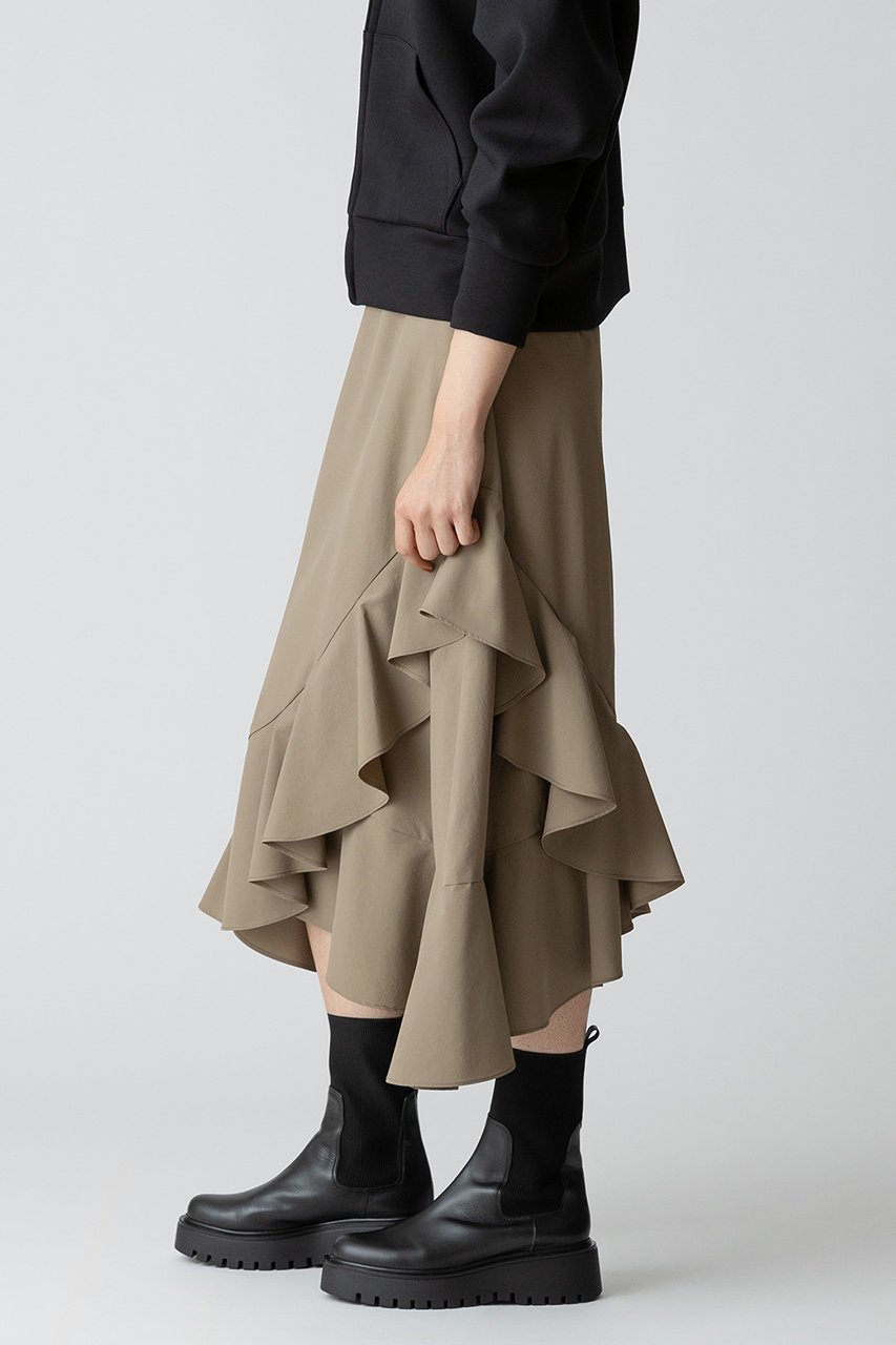 【アルアバイル/allureville】のラッフルズマーメイドスカート 人気、トレンドファッション・服の通販 founy(ファニー) 　ファッション　Fashion　レディースファッション　Fashion for Women　スカート　Skirts　ロングスカート　Long Skirts / Maxi & Midi Skirts　アシンメトリー　Asymmetrical Style　ラッフル　Ruffle, Frill　リラックス　Relax, Relaxed Fit　ロング　Long, Long-Length　ワッシャー　Washer, Crinkled Finish　再入荷　Restock / Back in Stock　other-3|ID: prp329100004822322 ipo3291000000035054567