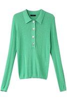 【アルアバイル/allureville】のランダムストライプニットポロ 人気、トレンドファッション・服の通販 founy(ファニー) ファッション Fashion レディースファッション Fashion for Women トップス・カットソー Cut & Sew Tops ニット Knit Tops & Sweaters カジュアルプルオーバー・ニットトップス Pullovers & Knit Tops / Casual Pullovers シアー Sheer, See-Through フィット Fit, Slim Fit 再入荷 Restock / Back in Stock |ID:prp329100004822326