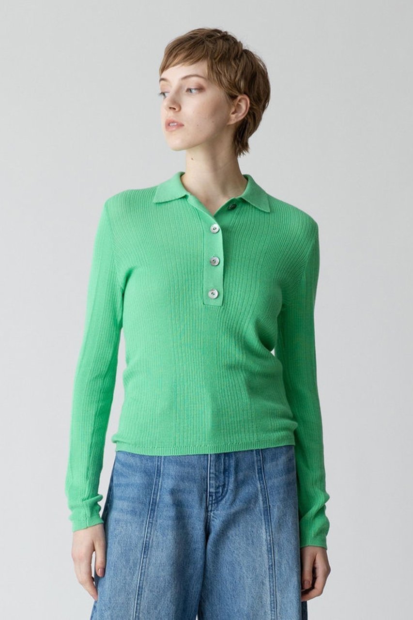 【アルアバイル/allureville】のランダムストライプニットポロ 人気、トレンドファッション・服の通販 founy(ファニー) 　ファッション　Fashion　レディースファッション　Fashion for Women　トップス・カットソー　Cut & Sew Tops　ニット　Knit Tops & Sweaters　カジュアルプルオーバー・ニットトップス　Pullovers & Knit Tops / Casual Pullovers　シアー　Sheer, See-Through　フィット　Fit, Slim Fit　再入荷　Restock / Back in Stock　other-6|ID: prp329100004822326 ipo3291000000035054609